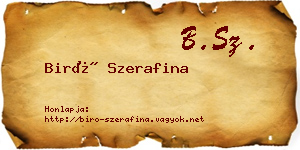 Biró Szerafina névjegykártya
